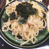 ガーリックと玉ねぎの明太子パスタ